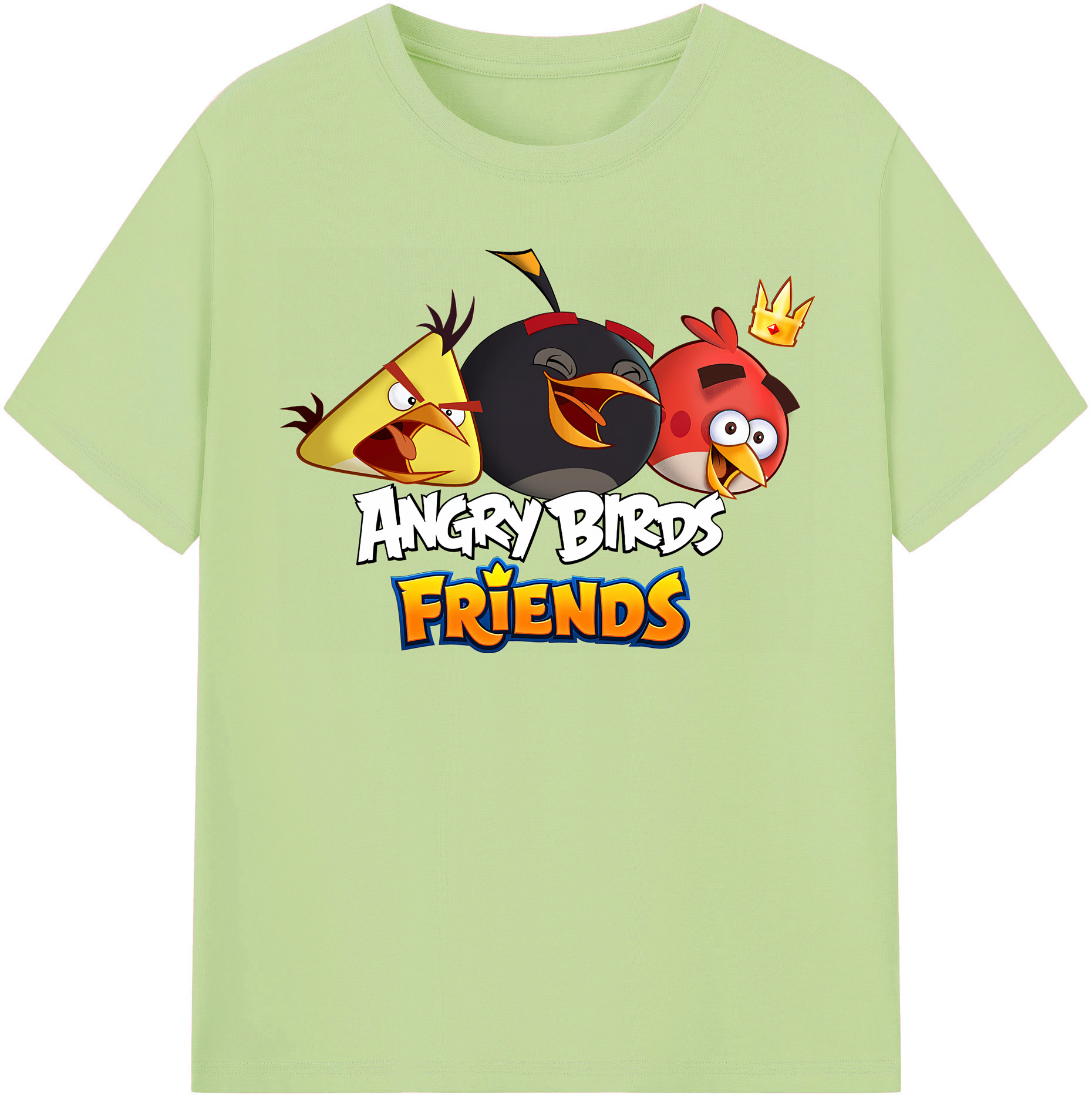 （画像用） Angry Birds アングリーバード 綿100％半袖Tシャツ（フロントプリント）